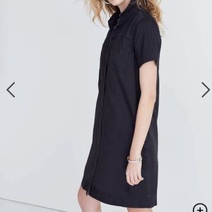 Madewell Denim shirt sleeve Shirtdress in Lunar Wash